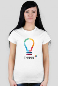 Thinkin' t-shirt kobiecy (krótki rękaw) Akademia Kreatywności