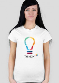 Thinkin' t-shirt kobiecy (krótki rękaw) Akademia Kreatywności