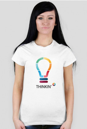 Thinkin' t-shirt kobiecy (krótki rękaw) Akademia Kreatywności