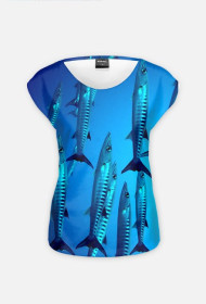 T-shirt damski - BARAKUDA zadruk dwustronny