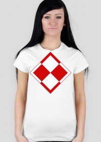 koszulka damska biała szachownica