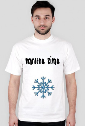 mroźna zima mężczyzna