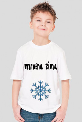 mroźna zima chłopiec