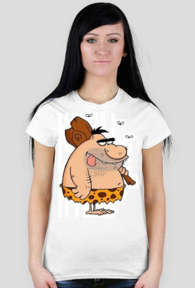 Koszulka Biała "Jaskiniowiec"