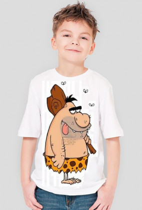 Koszulka Biała "Jaskiniowiec"