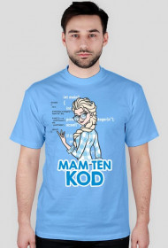 GeekWear - Elsa, Kraina Lodu, Frozen, mam ten kod, mam tę moc, informatyka -koszulka męska