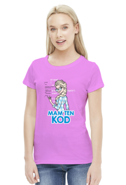 GeekWear - Elsa, Kraina Lodu, Frozen, mam ten kod, mam tę moc, informatyka -koszulka damska