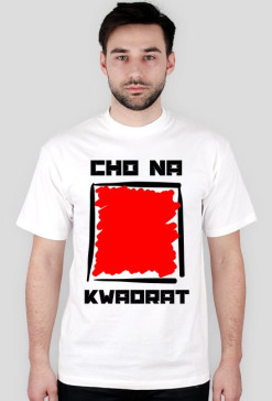Koszulka z zabawnym nadrukiem "Kwadrat"