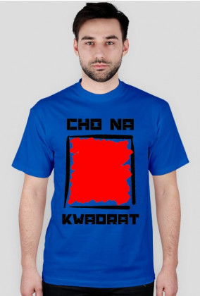 Koszulka z zabawnym nadrukiem "Kwadrat"