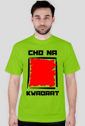 Koszulka z zabawnym nadrukiem "Kwadrat"