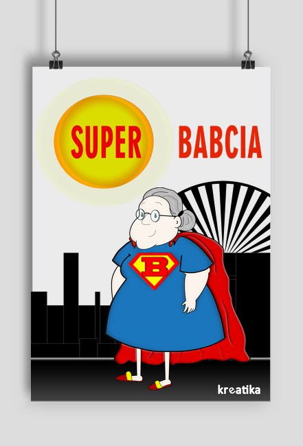 Plakat dla babci - Super babcia