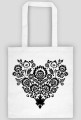 Torba biała FOLKowe serce - Isabellarte