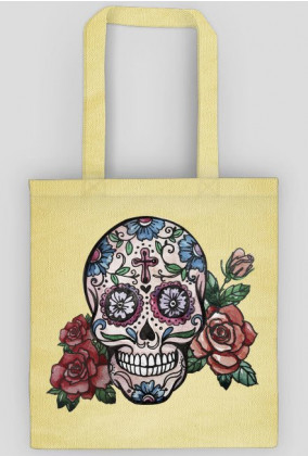 HandPainted Skull Bag
