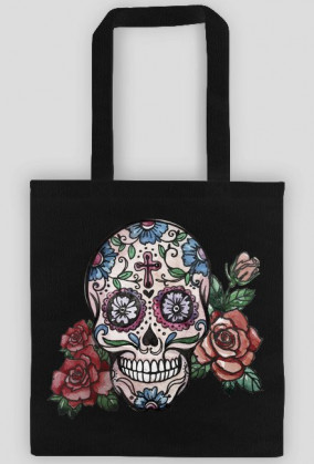 HandPainted Skull Bag