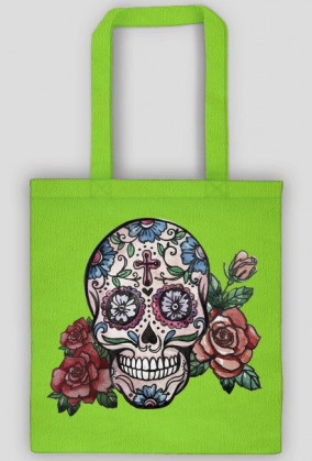 HandPainted Skull Bag