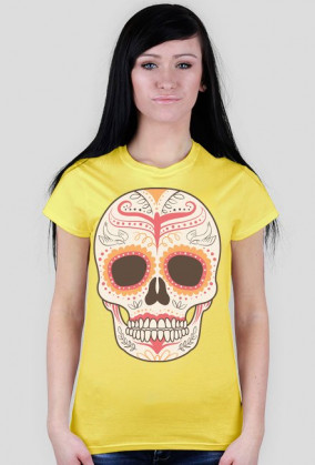 Orange Skull Woman