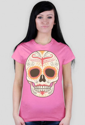 Orange Skull Woman