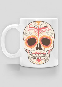 Orange Skull Mug
