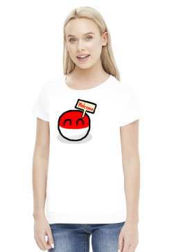 Polandball Welcome Koszulka Damska