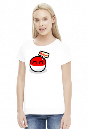 Polandball Welcome Koszulka Damska