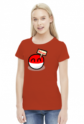 Polandball Welcome Koszulka Damska