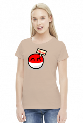 Polandball Welcome Koszulka Damska