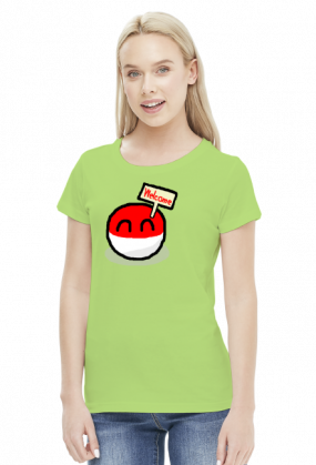 Polandball Welcome Koszulka Damska