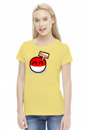 Polandball Welcome Koszulka Damska