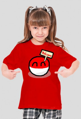 Polandball Welcome Koszulka Dziewczynka