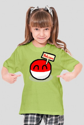 Polandball Welcome Koszulka Dziewczynka