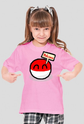 Polandball Welcome Koszulka Dziewczynka