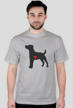 Męska koszulka - Russell Terrier - ciemny