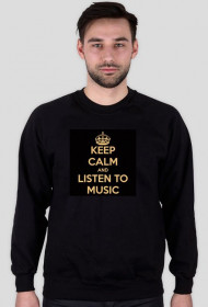Keep Calm and Listen To Music-Czarna Bluza