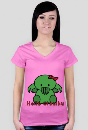Hello Cthulhu - Koszulka damska typu V-neck