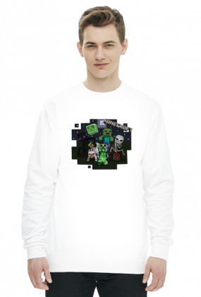 Minecraft - Biała Bluza