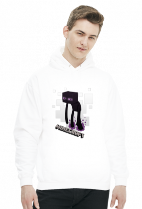 Minecraft - Biała Bluza z Kapturem