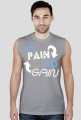 Koszulka na siłownie Męska "No Pain No Gain" 2 Kolory do wyboru, Nadruk Biały.