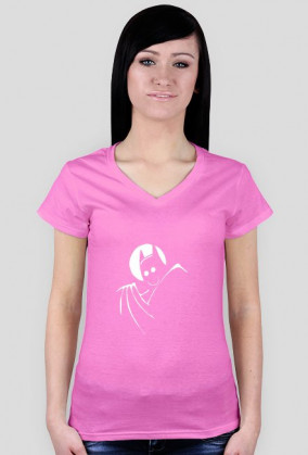 Różowa koszulka damska - Szczęśliwy Batman