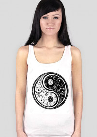 Yin Yang white - T-Shirt damski