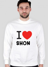 Bluza Biała męska  "I Love Shon"