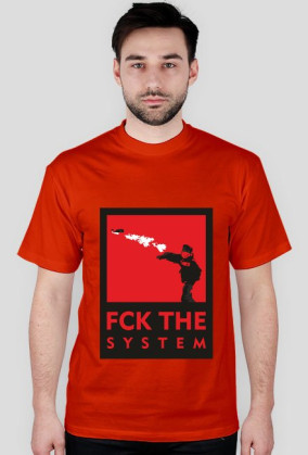 FUCK THE SYSTEM - Czerwony/RED