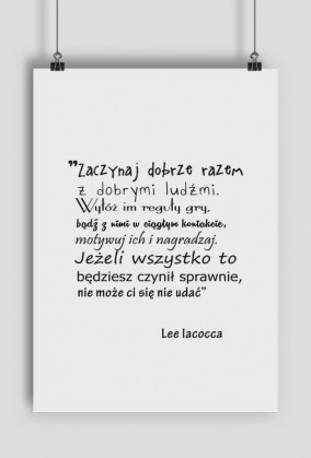 Plakat cytat Iacocca