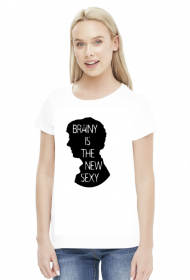 Brainy is the new sexy - white & color