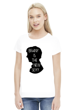 Brainy is the new sexy - white & color