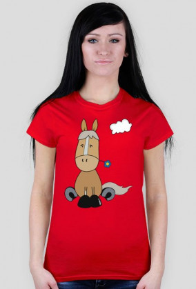 Konik pod chmurką - T-shirt damski