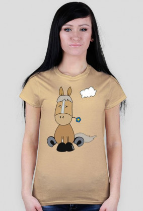 Konik pod chmurką - T-shirt damski