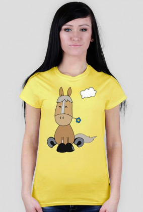 Konik pod chmurką - T-shirt damski