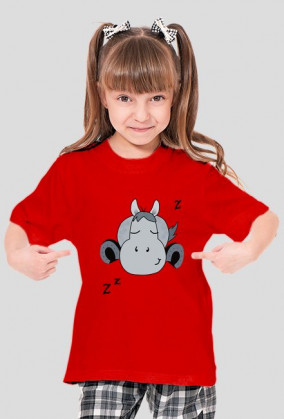 Drzemiący konik - dwustronny T-shirt dziecięcy