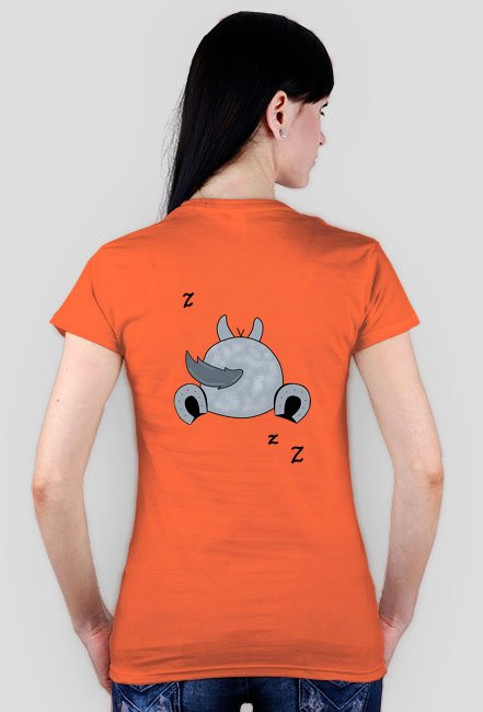 Drzemiący konik - dwustronny T-shirt damski
