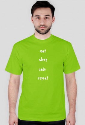 Eat sleep code repeat - koszulka dla programistów